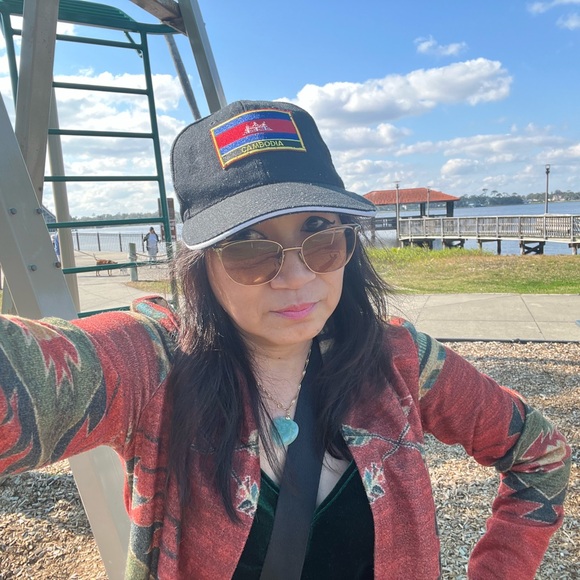 # 0515+ Unisex Black Cambodia Flag Cap - Picture 3 of 5